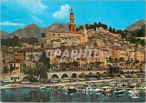 Postcard Moderne Menton The French Riviera The Pearl of France Old Town Charter