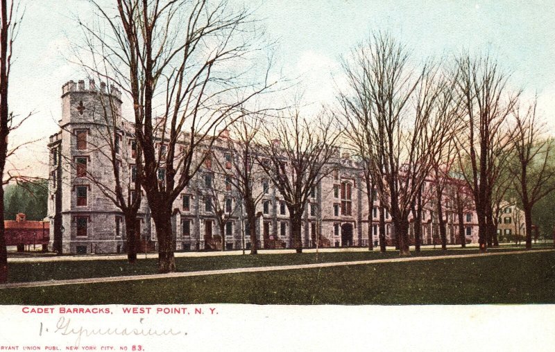 VINTAGE POSTCARD CADET BARRACKS WEST POINT MILITARY ACADEMY N.Y. UB  c. 1900