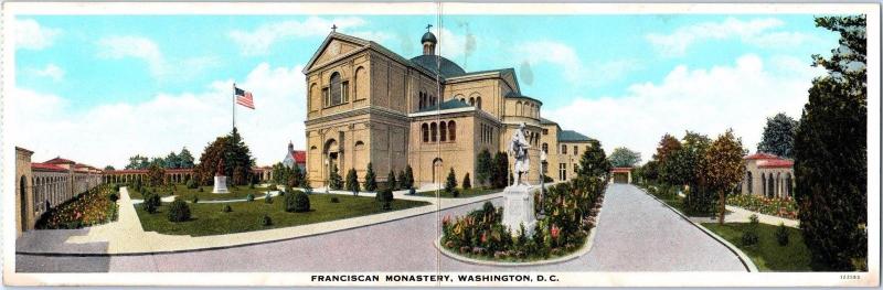 WASHINGTON, DC District of Columbia Double  Postcard FRANCISCAN MONASTERY C1920s