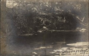 River or Pond Waynesboro PA Cancel c1910 Real Photo Postcard