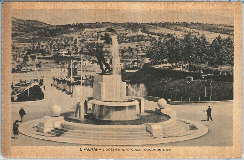 60457 - vintage postcard - The City Eagle: LIGHT FOUNTAIN-