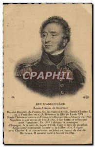 Old Postcard Duke & # 39Angouleme Dauphin of France