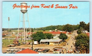 HARRINGTON, Delaware DE ~ Concession Area KENT & SUSSEX FAIR c1950s-60s Postcard