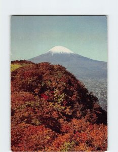 Postcard Snow-capped Fuji, Japan's highest peak, in the autumn air, Japan