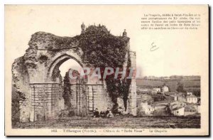 Old Postcard Tiffaugues Vendee castle of Bluebeard chapel