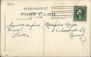 Arverne Long Island NY Colonial Hall c1910 Postcard