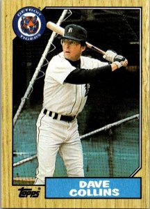 1987 Topps Baseball Card Dave Collins Detroit Tigers sk13734