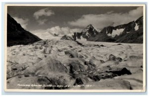 View Of Tasman Glacier Southern Alps New Zealand NZ RPPC Photo Antique Postcard