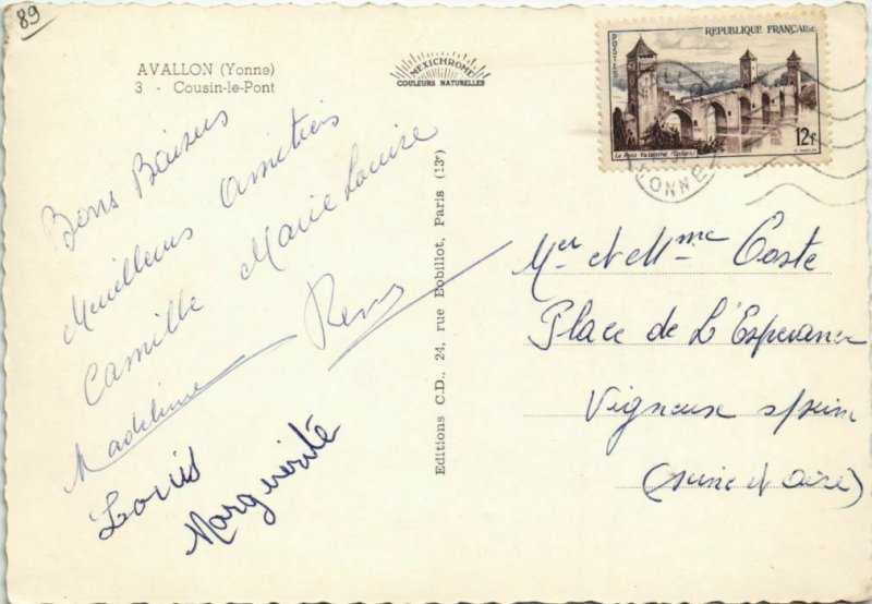 CPM AVALLON Cousin-le-Pont (1196090)
