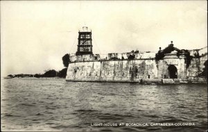 Cartagena Columbia Bocachica Lighthouse c1910 Real Photo Postcard