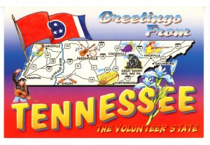 TN - Tennessee Map & Highlights   (continental size)