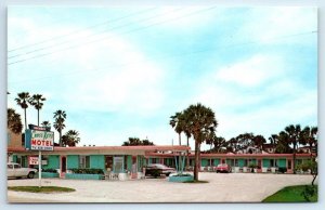 DAYTONA BEACH, Florida FL ~ Roadside CROSS KEYS MOTEL ca 1960s Postcard