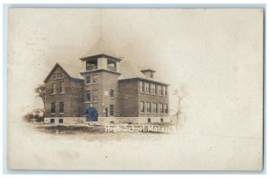 c1910's High School Building Mooers New York NY RPPC Photo Antique Postcard