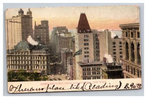 Vintage 1906 Postcard Down Broadway from Dun Building, New York City