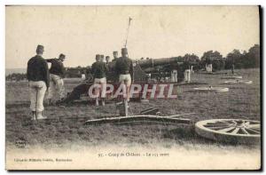 Old Postcard Army Camp Chalons Short 155