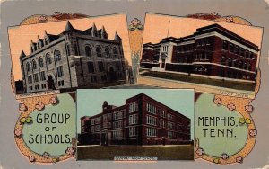 J77/ Memphis Tennessee Postcard c1910 3View Fancy School Buildings 150