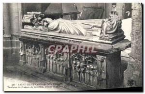 Postcard Old Death Saint Bertrand de Comminges Tomb of Hugues de Castillon bi...