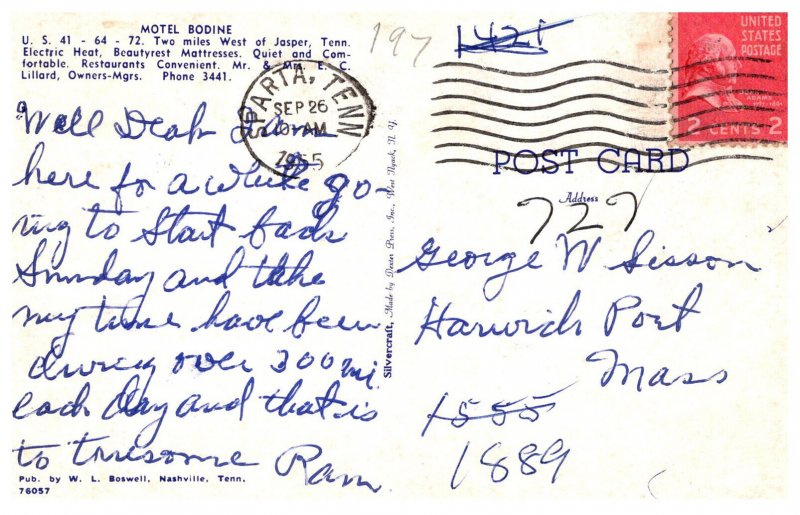 Tennessee   Jasper Motel Bodine