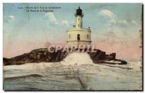 Old Postcard Entrance to the Bay of Quiberon The Lighthouse Telgnonse