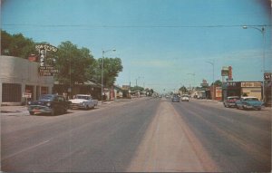 Postcard Route 66 Through Tucumcari New Mexico Vintage Cars