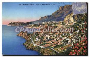 Old Postcard Monte Carlo View Of Roquebrune