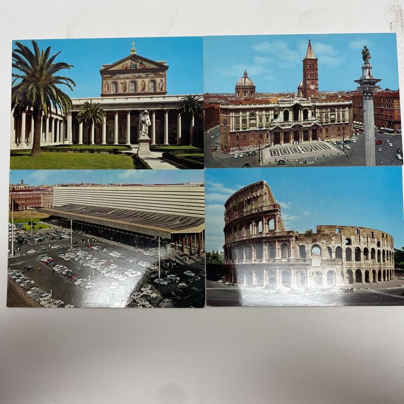 Roma (Rome) Italy Landmarks Pantheon Forum Colliseum Postcard Booklet 16 Photos