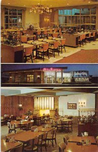 Bishop Buffet Restaurant Merle Hay Plaza Mall Des Moines Iowa 1968 postcard