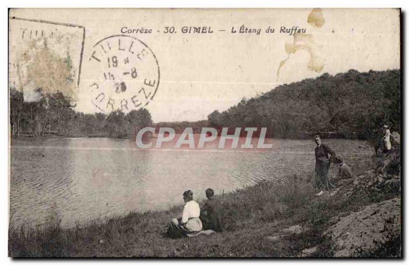 Old Postcard Gimel Correze L Pond Ruffau