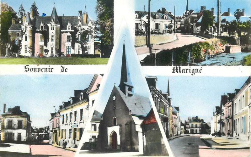 Postcard France Chateau de Ronceray Marigne Sarthe