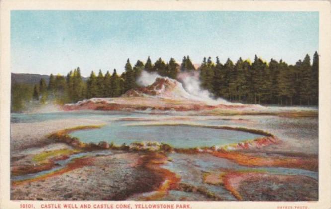 Castle Well and Castle Cone Yellowstone National Park