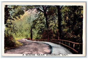 c1920's Road Scene Windsor Ontario Canada Scening 24 Designs Unposted Postcard