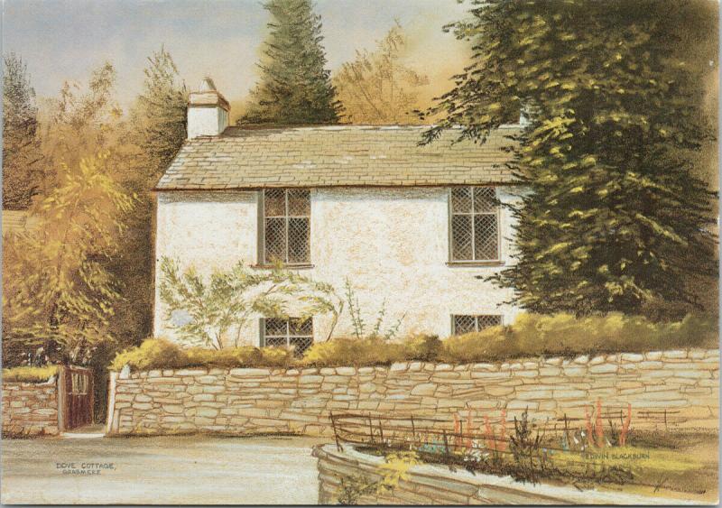 'Dove Cottage Grasmere'  Edwin Blackburn Art Signed UNUSED Repro Postcard D92