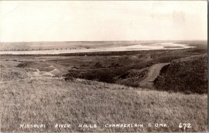 Postcard RPPC~Chamberlain South Dakota~Missouri River Hills Scene KJ5