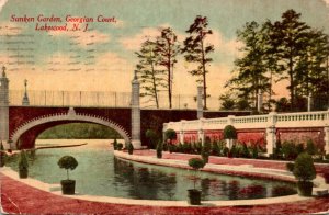 New Jersey Lakewood Georgian Court Sunken Garden 1911
