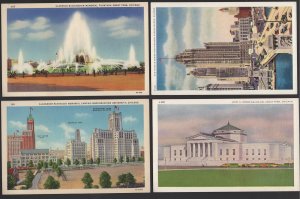 IL CHICAGO Lot 4 PCs Grant Park, Aquarium, Tribune Tower, Memorial Campus Linen