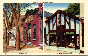 Linen Postcard The H.H. Bennett Studio in Wisconsin Dells, Wisconsin