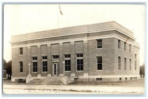 Aurora Nebraska RPPC Photo Postcard Post Office Exterior Building c1940 Vintage