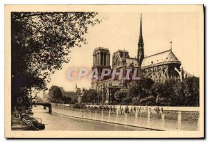 Postcard Old Paris Strolling Notre Dame and the Square of Archeveche
