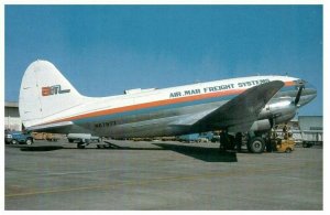 Air Mar Freight Systems Curtiss C 46F at San Juan PR Airplane Postcard 1985