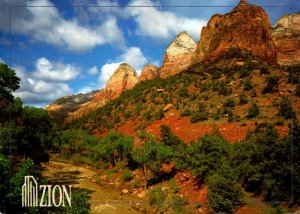 Utah Zion National Park Showing The Virgin River 2003