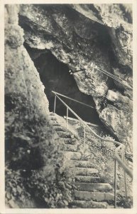 Speleology cave entrance Sturmanshohle Allgauer Alpen Germany 1930