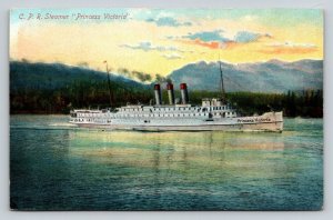 CPR  Canadian Pacific Railroad  Steamer  Princess Victoria   Postcard