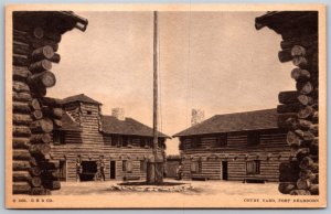 Vtg Chicago IL Fort Dearborn Court Yard Century of Progress 1930s View Postcard