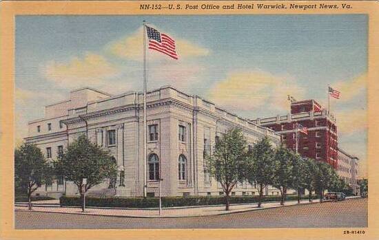 Virginia Newport News U S Post Office And Hotel Warwick