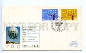 418948 SWITZERLAND 1962 year Balloon post EUROPA CEPT First Day COVER