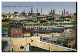 Old Postcard Duisburg Ruhrort Blick auf hut Phonix