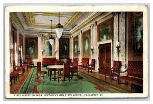 Reception Room Interior State Capitol Frankfort Kentucky KY UNP WB Postcard Y5