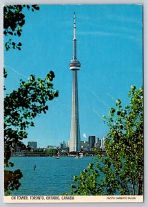 CN Tower, Toronto Ontario, Chrome Postcard, 1984 Postal Code Cancel