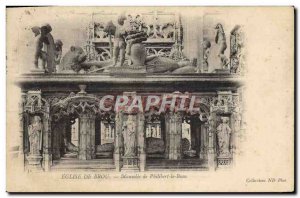 Old Postcard Bourg Brou Church Mausoleum of Philibert le Beau