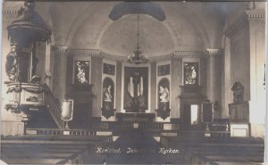 Sweden Karlstad Interior Kyrkan Vintage Postcard C125